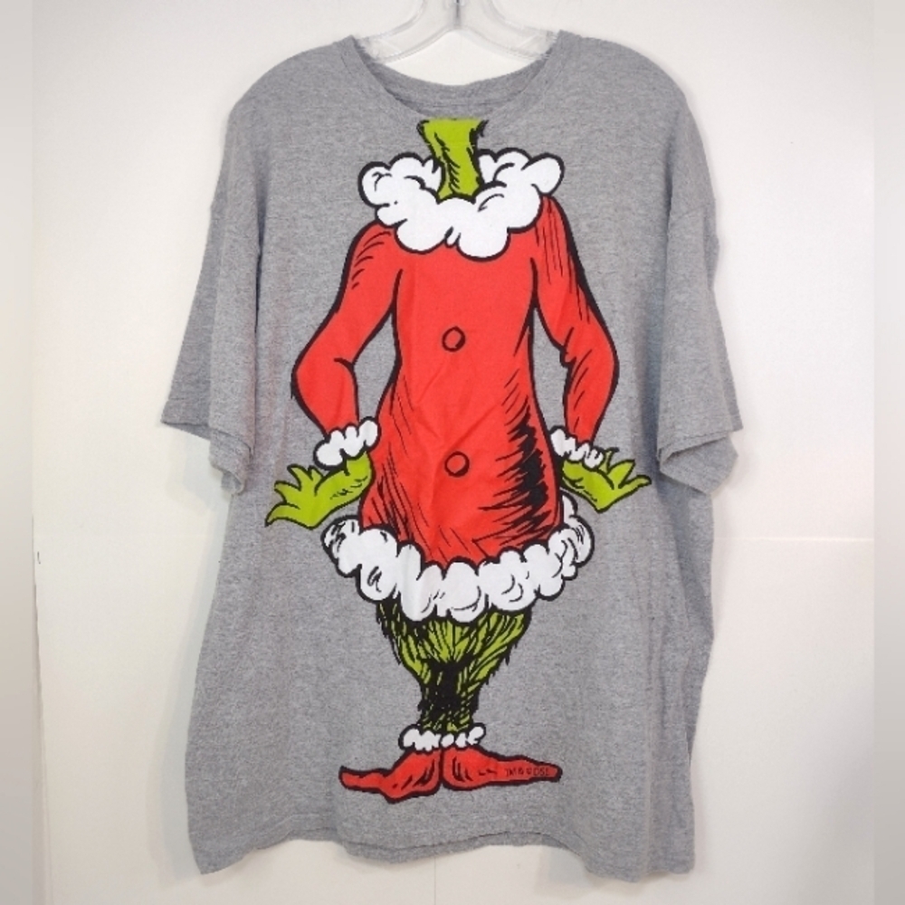 DR.Seuss the Grinch Grey shirt size (XL)